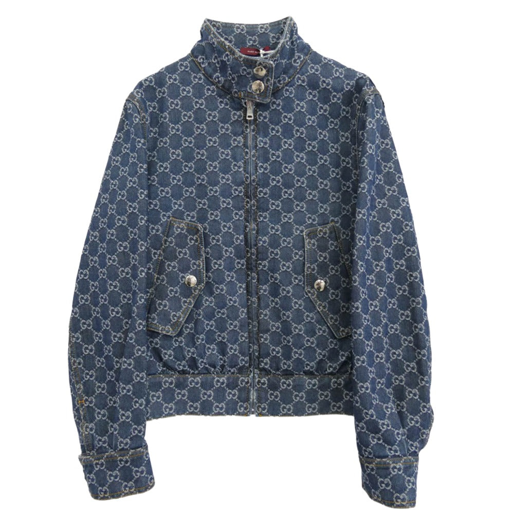 GUCCI グッチ 25SS 815185 XDC9I Denim Jacket GGデニム ジャカード デニム ジャケット インディゴブルー系 38【極上美品】【中古】