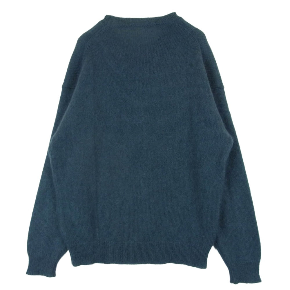 AURALEE オーラリー 19AW A9AP01KM SUPER KID MOHAIR KINT PO ウール スーパーキッド モヘヤ ニット プルオーバー グレイッシュブルー系 4【中古】