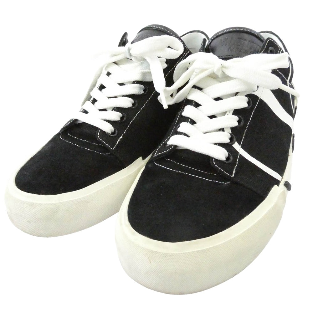 VALENTINO ヴァレンティノ Vロゴ キャンバス ローカット スニーカー ブラック系 ホワイト系 41【中古】