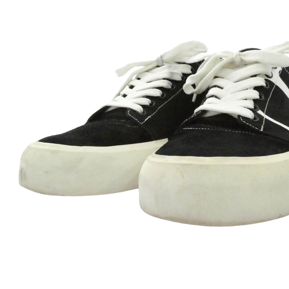 VALENTINO ヴァレンティノ Vロゴ キャンバス ローカット スニーカー ブラック系 ホワイト系 41【中古】