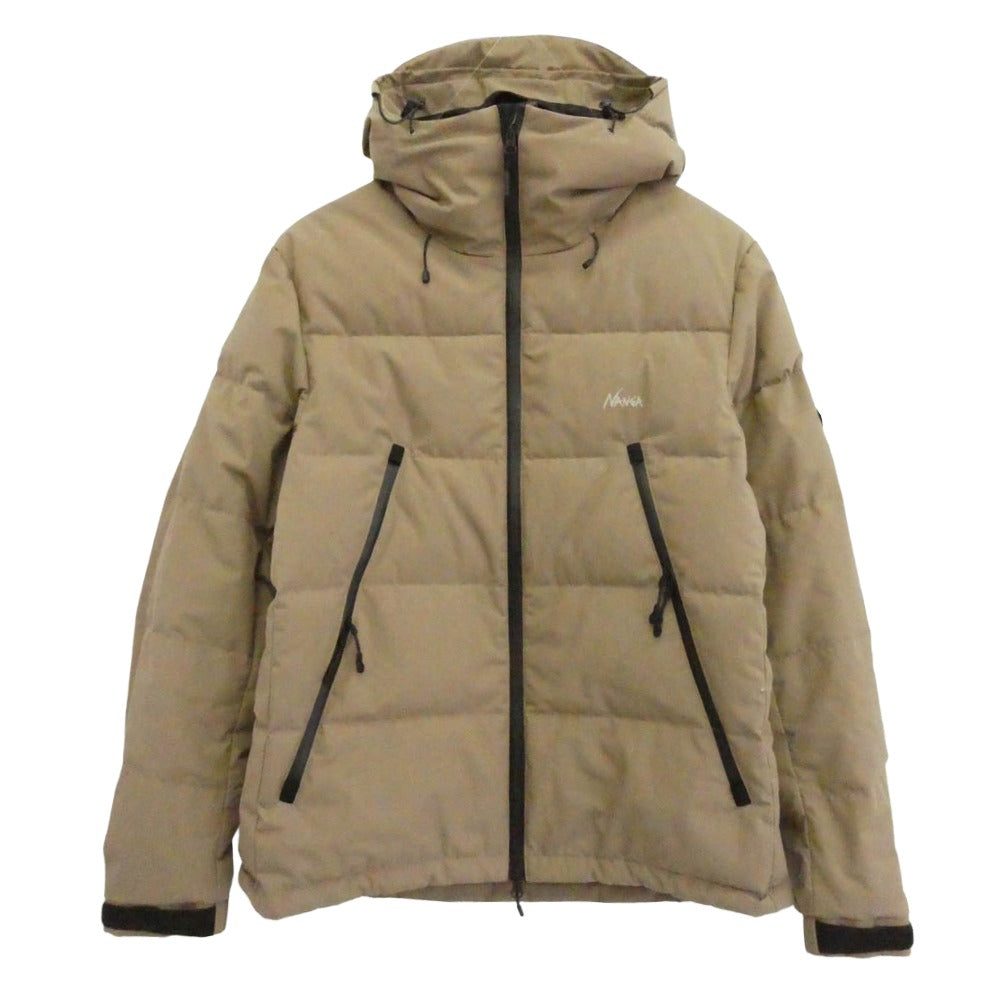 NANGA ナンガ JMP-234-052 x JEANSFACTORY 別注 難燃素材 ジーンズファクトリー ダウンジャケット ライトブラウン系 XL【中古】