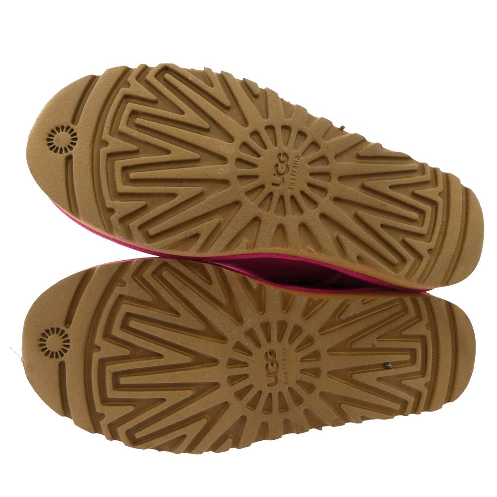 UGG アグ 3352 W MINI BAILEY BUTTON ミニ ベイリー ボタン シープスキン ムートン ブーツ ピンク系 23cm【中古】