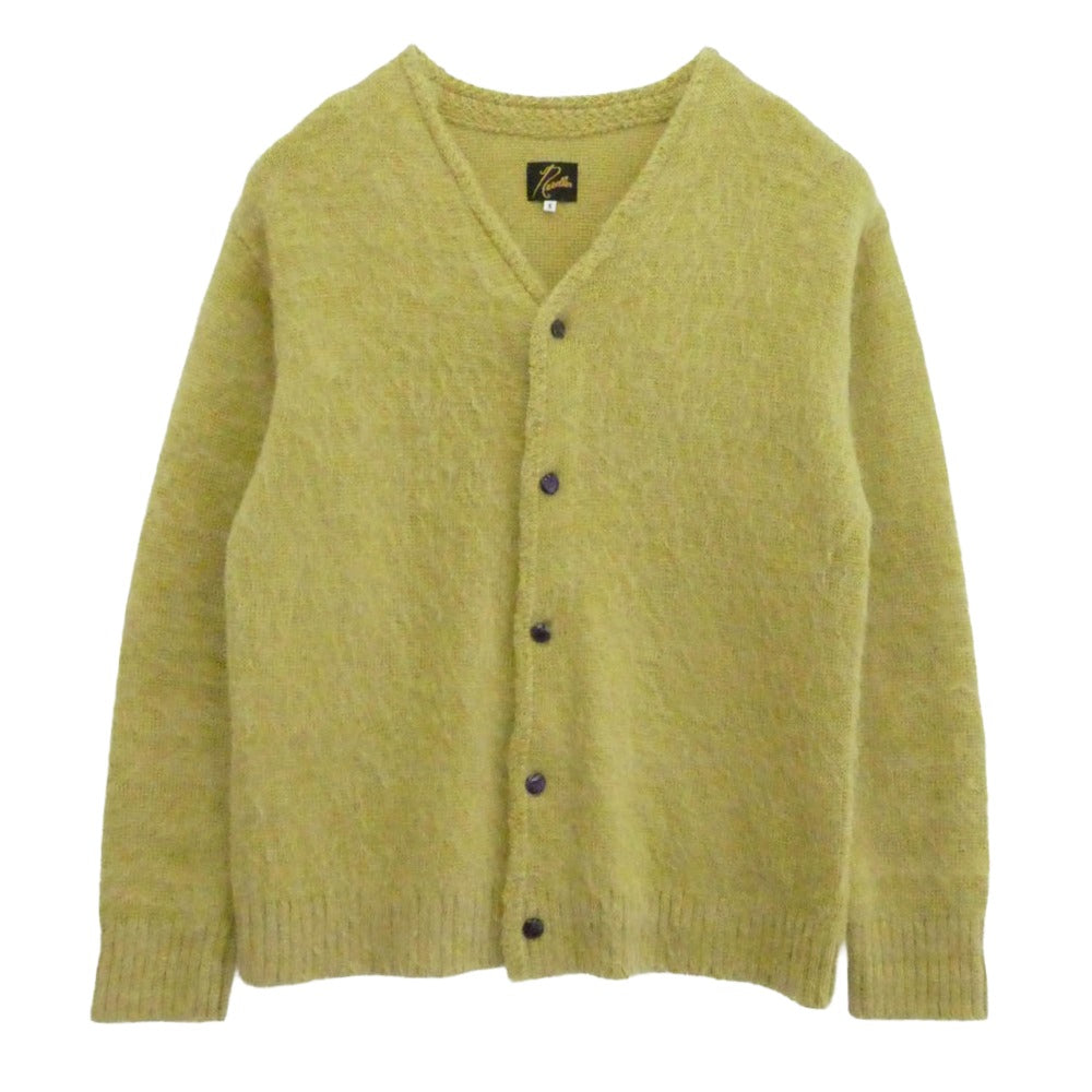 Needles ニードルス 23AW NS1710 Foremost フォアモースト 別注 MOHAIR CARDIGAN EXCLUSIVE モヘヤ カーディガン ライトグリーン系 S【中古】