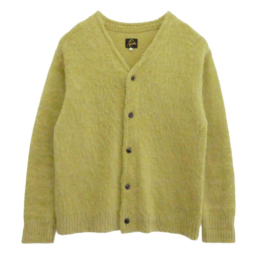 Needles ニードルス 23AW NS1710 Foremost フォアモースト 別注 MOHAIR CARDIGAN EXCLUSIVE モヘヤ カーディガン ライトグリーン系 S【中古】