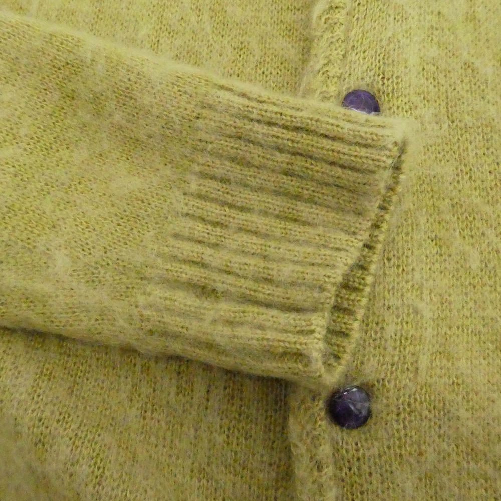 Needles ニードルス 23AW NS1710 Foremost フォアモースト 別注 MOHAIR CARDIGAN EXCLUSIVE モヘヤ カーディガン ライトグリーン系 S【中古】
