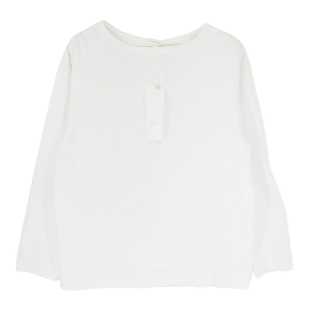 COMOLI コモリ 25SS B01-05044 コットンジャージ ポートネック 長袖 Tシャツ カットソー ホワイト系 2【中古】