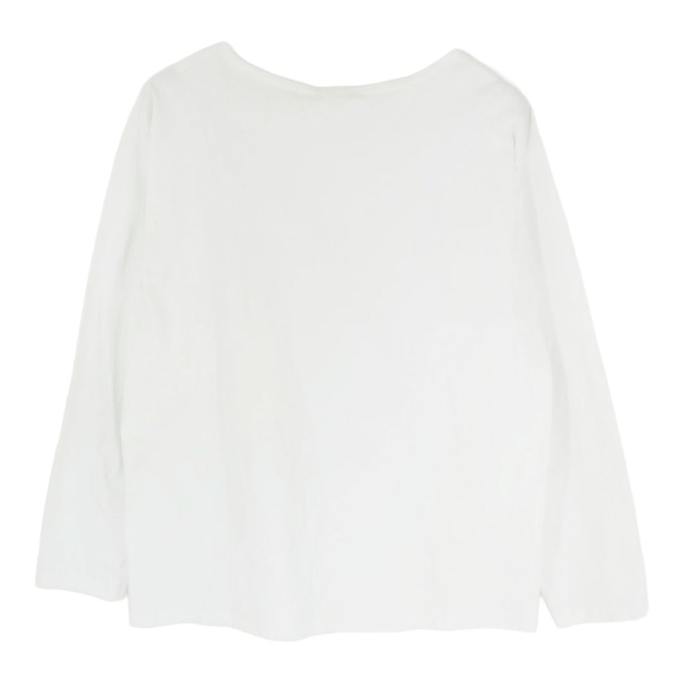 COMOLI コモリ 25SS B01-05044 コットンジャージ ポートネック 長袖 Tシャツ カットソー ホワイト系 2【中古】