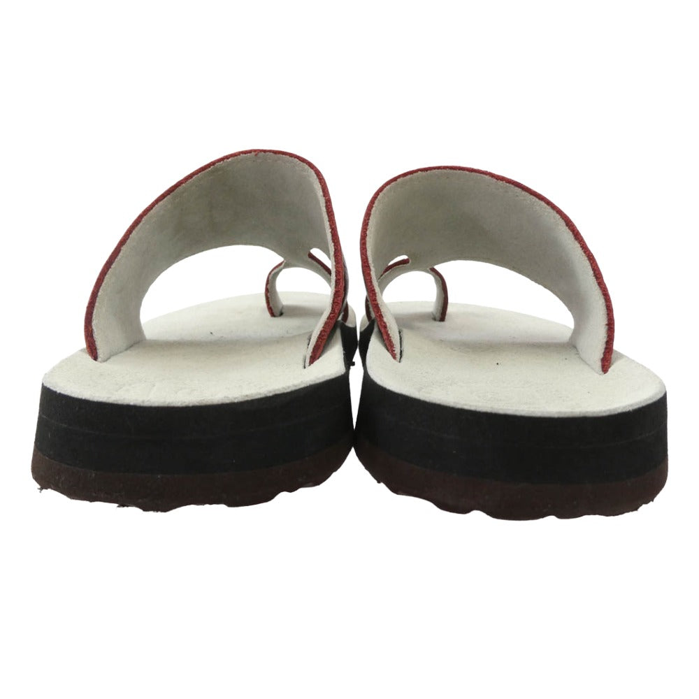 サンダルマン Toe Loop トゥーループ サンダル グレー系 エンジ系 実寸サイズ参照【中古】