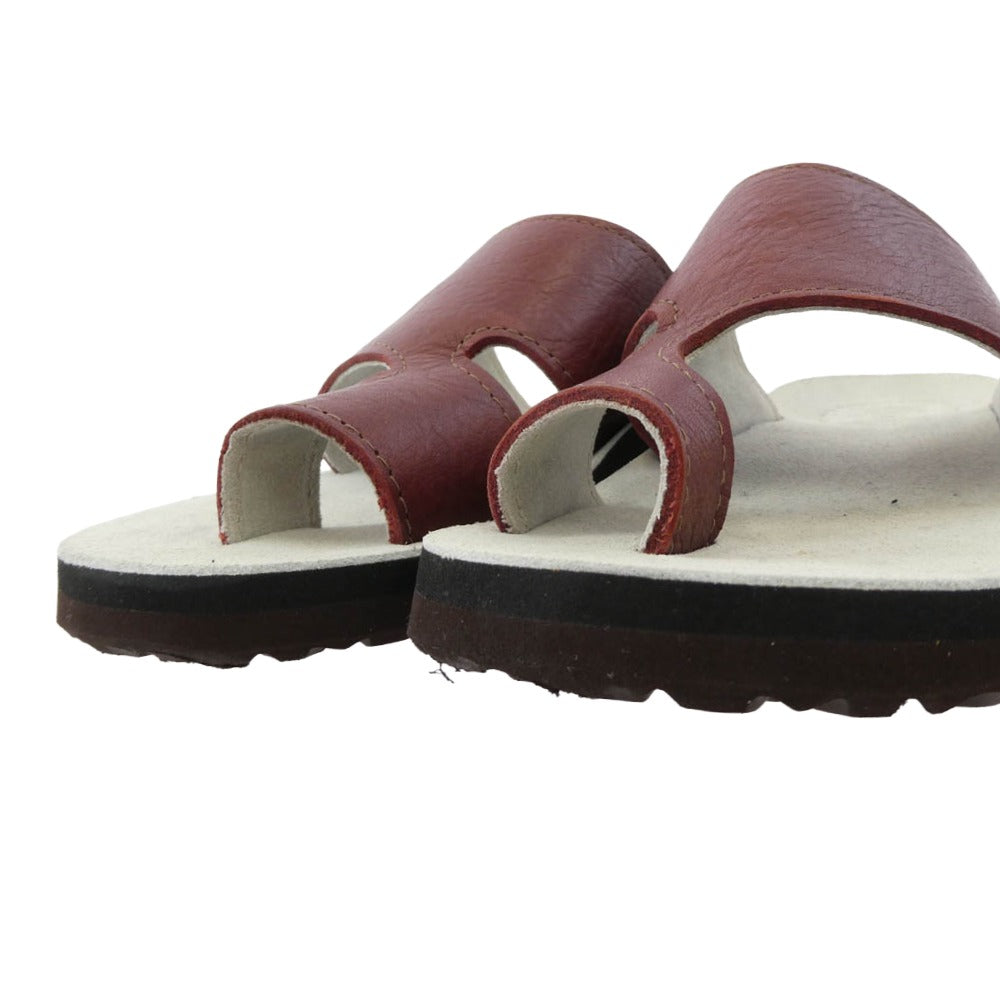 サンダルマン Toe Loop トゥーループ サンダル グレー系 エンジ系 実寸サイズ参照【中古】