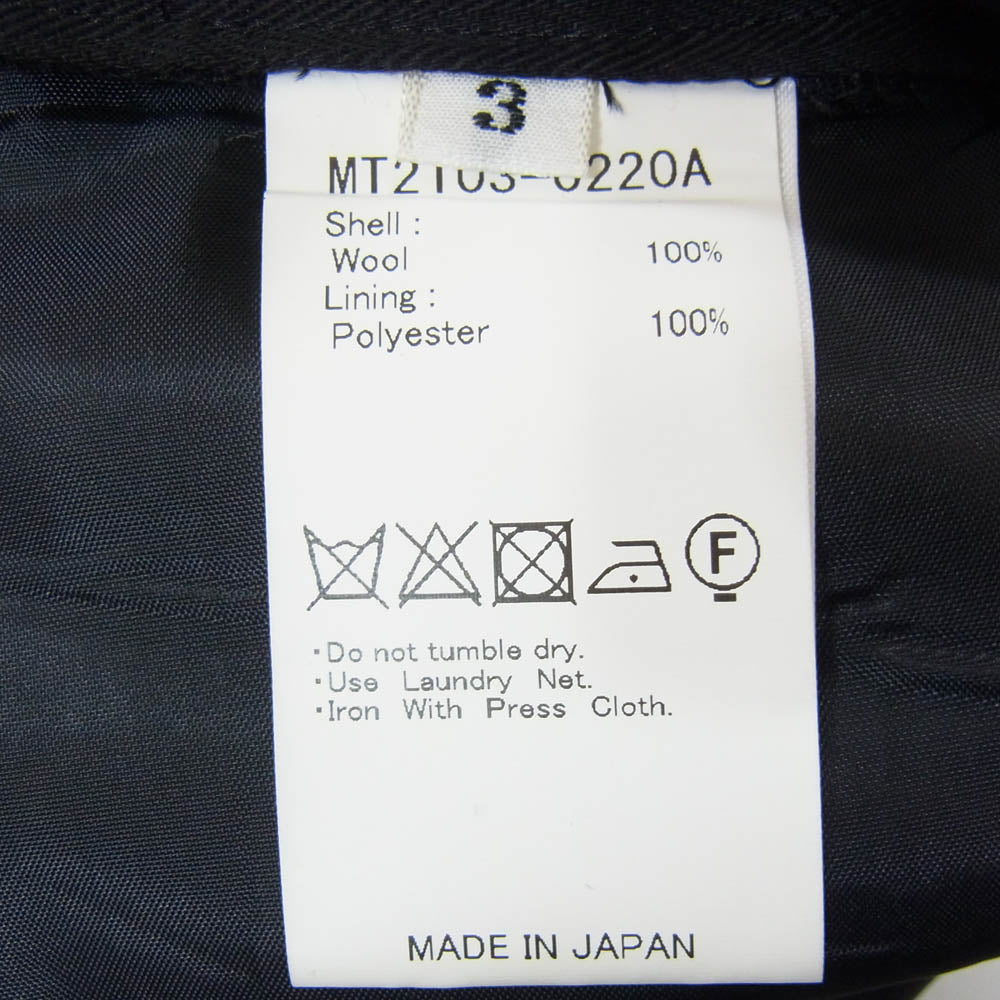 マーティーアンドサンズ MT2103-0220A SET UP TROUSER セット アップ トラウザー パンツ ネイビー系 3【中古】