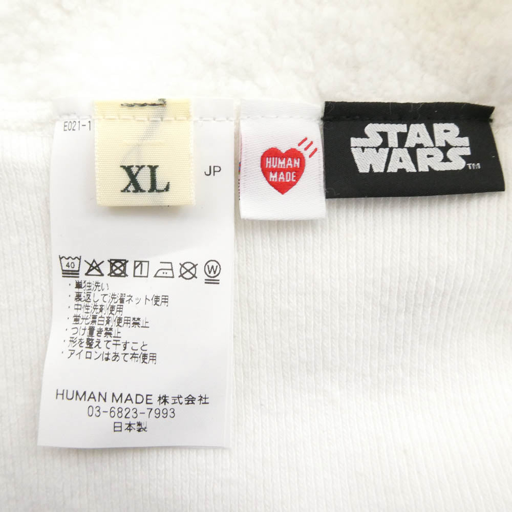 HUMAN MADE ヒューマンメイド XX30CS013 STARWARS TSURIAMI SWEATSHIRT クルーネック スウェット ホワイト系 XL【中古】