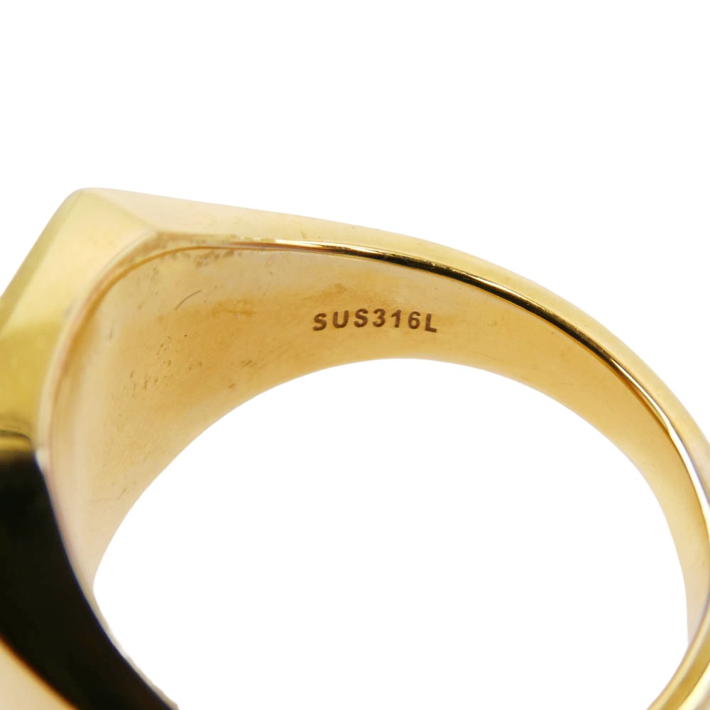 ノウハウ Square Ring スクエア リング ゴールド系 19号【中古】