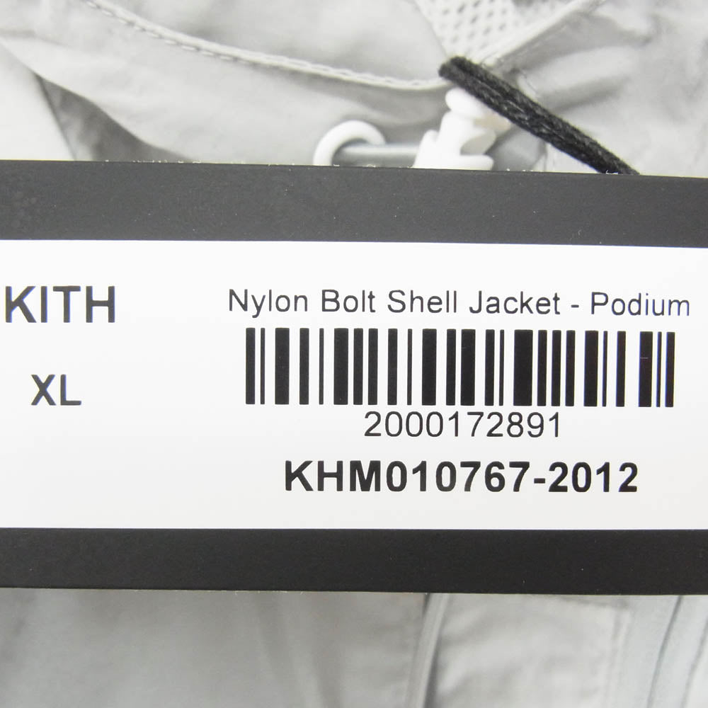 KITH キス 25SS KHM010767-2012 K-Tech Nylon Bolt Shell Jacket ナイロン ボルト シェル ジャケット グレー系 XL【極上美品】【中古】