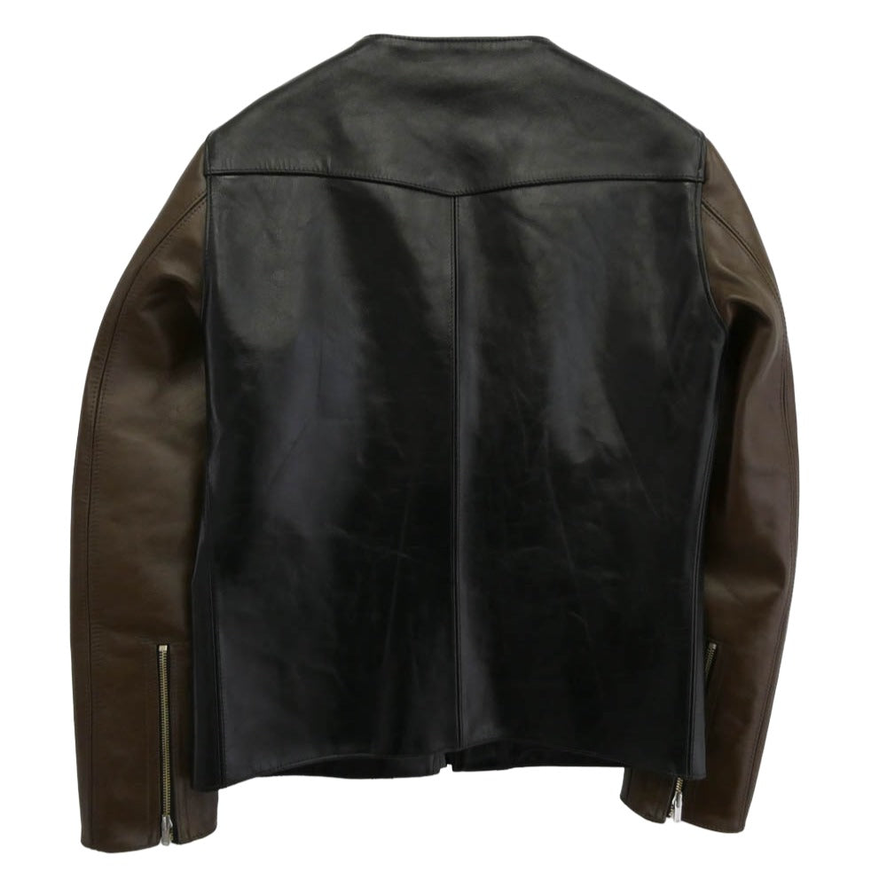 FINE CREEK LEATHERS ファインクリークレザー ACJK001 FINE CREEK ＆ Co. Bud バド 茶芯 ホースハイド レザー ライダース ジャケット ブラック系 ブラウン系 40【新古品】【未使用】【中古】