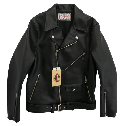 JELADO ジェラード SG71428 Rebel Jacket Horse Hide Semi Aniline Finish Black 茶芯 ホースハイド ダブル ライダース ジャケット ブラック系 サイズ表記なし【美品】【中古】