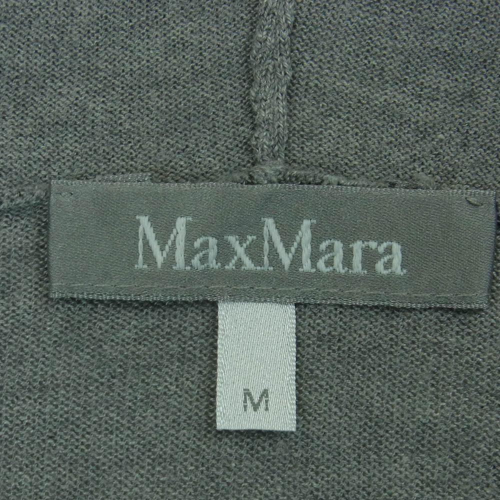 MAX MARA マックスマーラ Maglla 銀タグ Vネック ニット パーカー フーディー グレー系 M【中古】