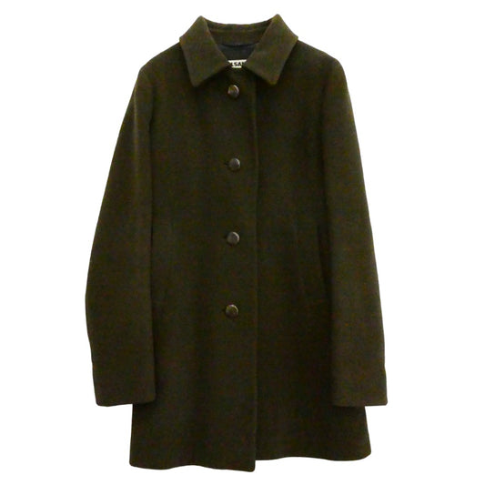 JIL SANDER ジルサンダー ウール チェスター コート カーキ系 34【中古】