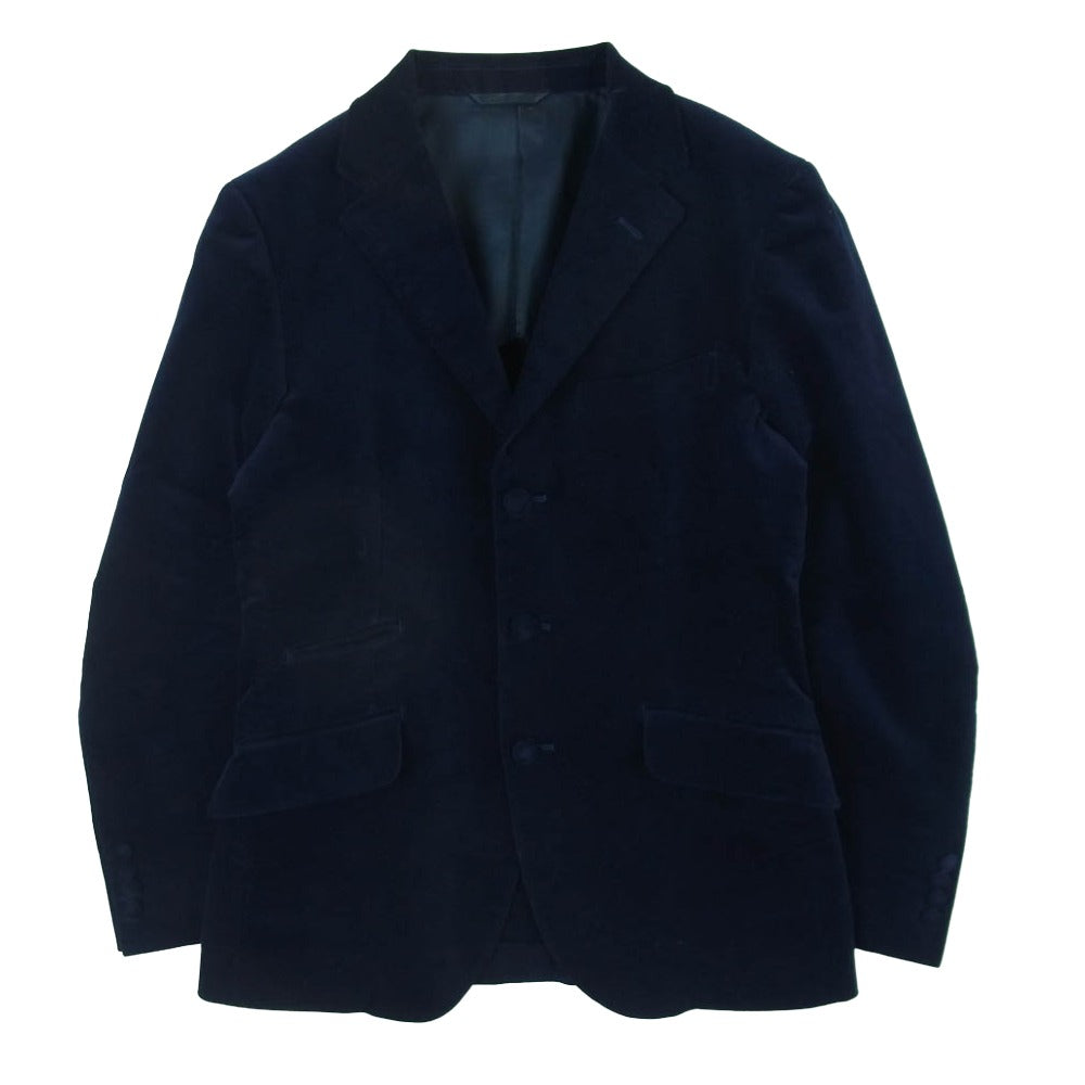 MACKINTOSH PHILOSOPHY マッキントッシュフィロソフィー H1E45-643-26 ベロア テーラード ジャケット ダークネイビー系 36R【中古】