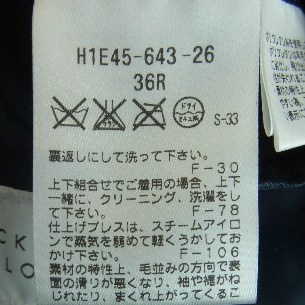 MACKINTOSH PHILOSOPHY マッキントッシュフィロソフィー H1E45-643-26 ベロア テーラード ジャケット ダークネイビー系 36R【中古】