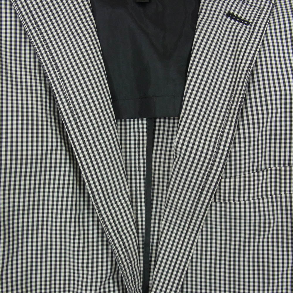 BURBERRY BLACK LABEL バーバリーブラックレーベル BMP13-212-05 シングル 2B ギンガムチェック テーラード ジャケット ブラック系 S【中古】