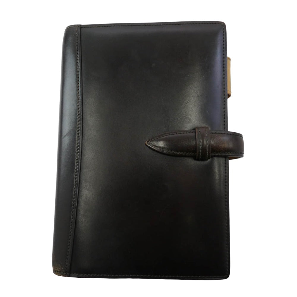 ブレイリオ バイブル レザー システム手帳 ダイアリー ダークブラウン系【中古】