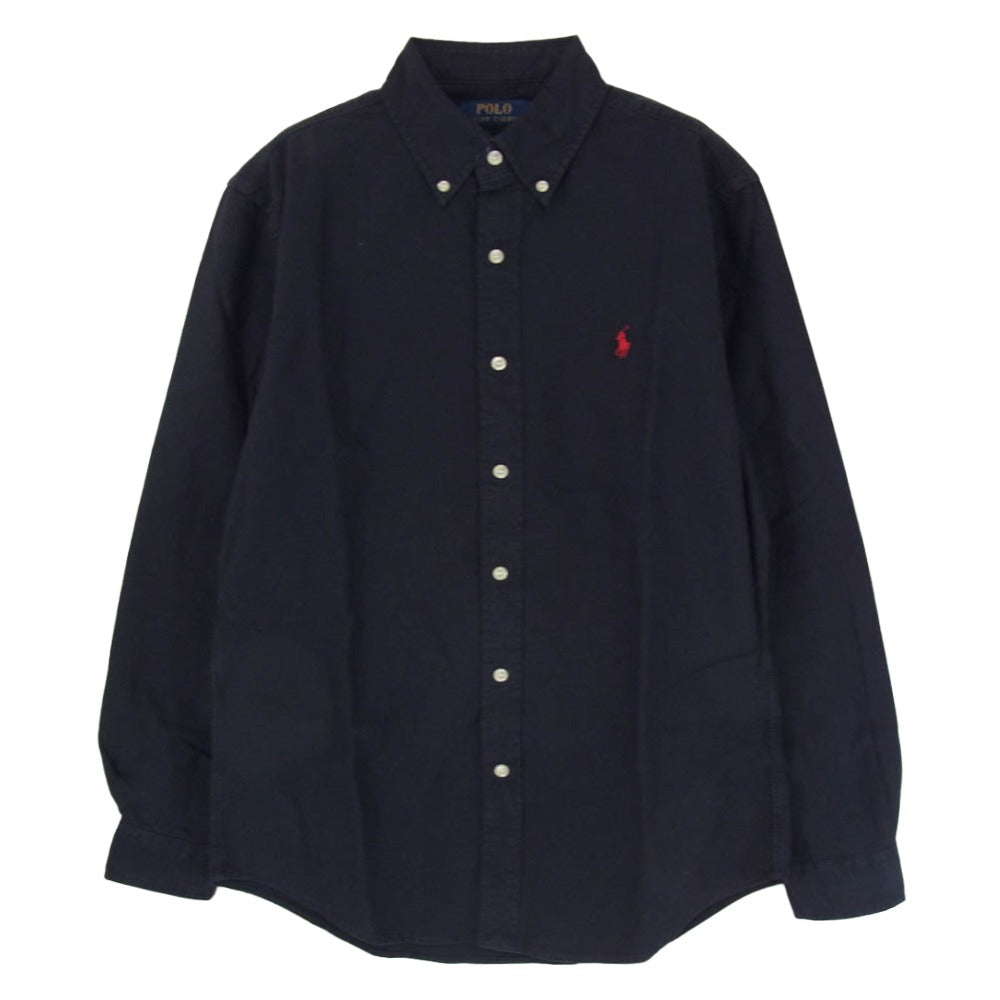 POLO RALPH LAUREN ポロ・ラルフローレン CLASSIC FIT クラシックフィット オックスフォード ボタンダウン 長袖シャツ ネイビー系 SP【中古】