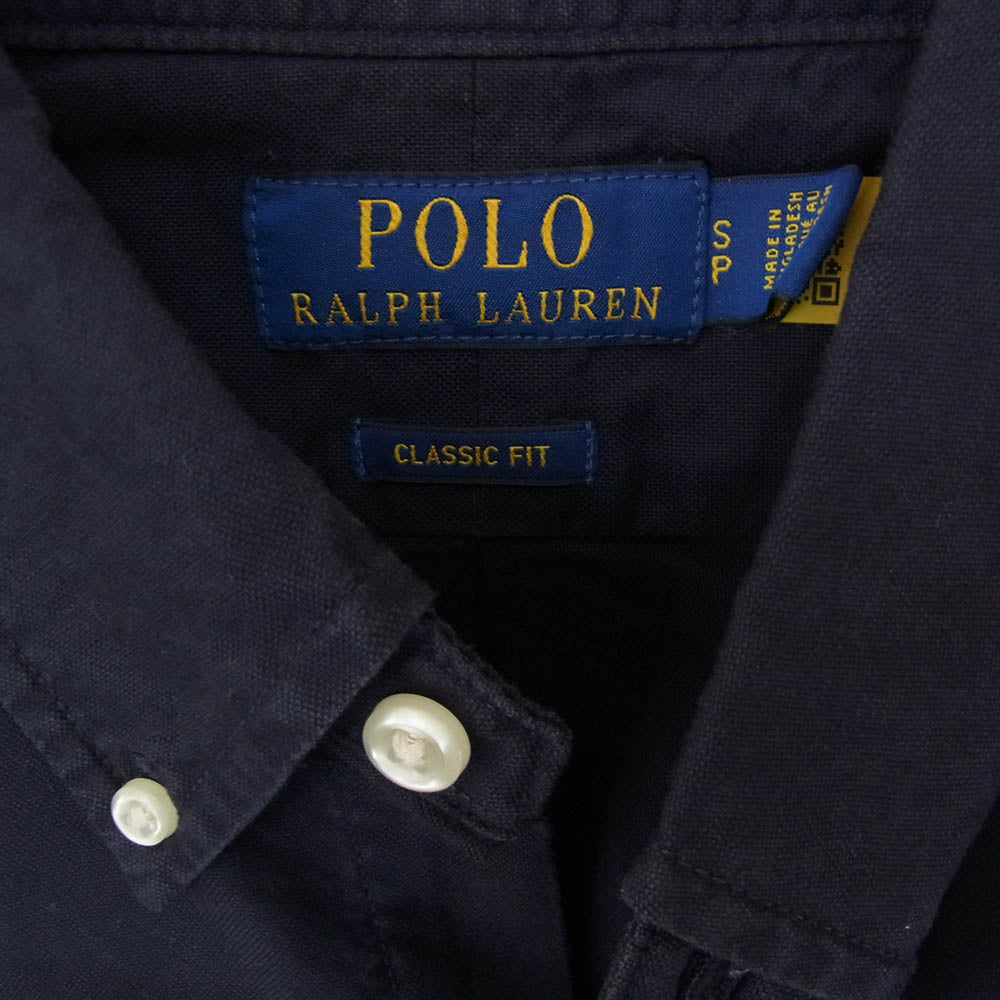 POLO RALPH LAUREN ポロ・ラルフローレン CLASSIC FIT クラシックフィット オックスフォード ボタンダウン 長袖シャツ ネイビー系 SP【中古】
