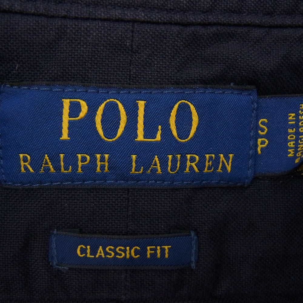 POLO RALPH LAUREN ポロ・ラルフローレン CLASSIC FIT クラシックフィット オックスフォード ボタンダウン 長袖シャツ ネイビー系 SP【中古】