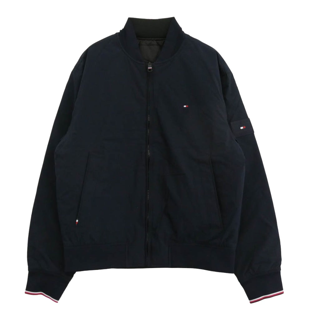 TOMMY HILFIGER トミーヒルフィガー リバーシブル ボンバージャケット ネイビー系 ブラック系 M【中古】