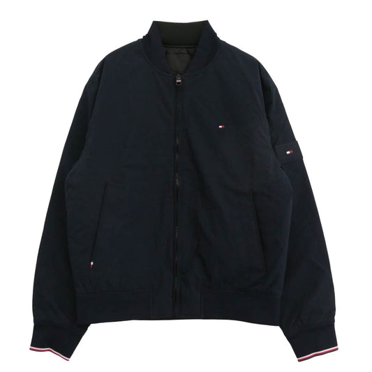 TOMMY HILFIGER トミーヒルフィガー リバーシブル ボンバージャケット ネイビー系 ブラック系 M【中古】