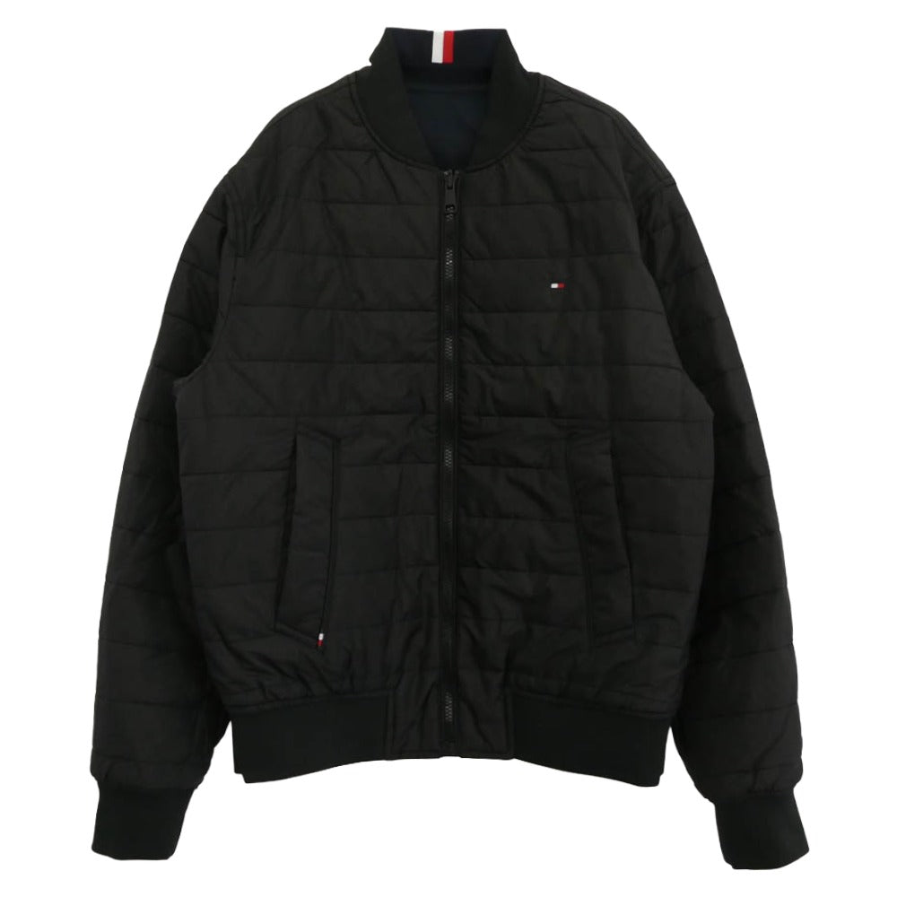 TOMMY HILFIGER トミーヒルフィガー リバーシブル ボンバージャケット ネイビー系 ブラック系 M【中古】