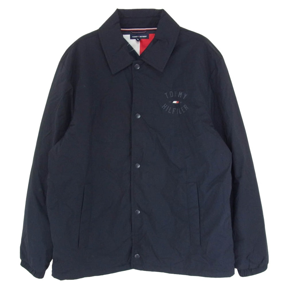 TOMMY HILFIGER トミーヒルフィガー バーシティグラフィック ジャケット コーチジャケット ブルゾン ネイビー系 M【中古】
