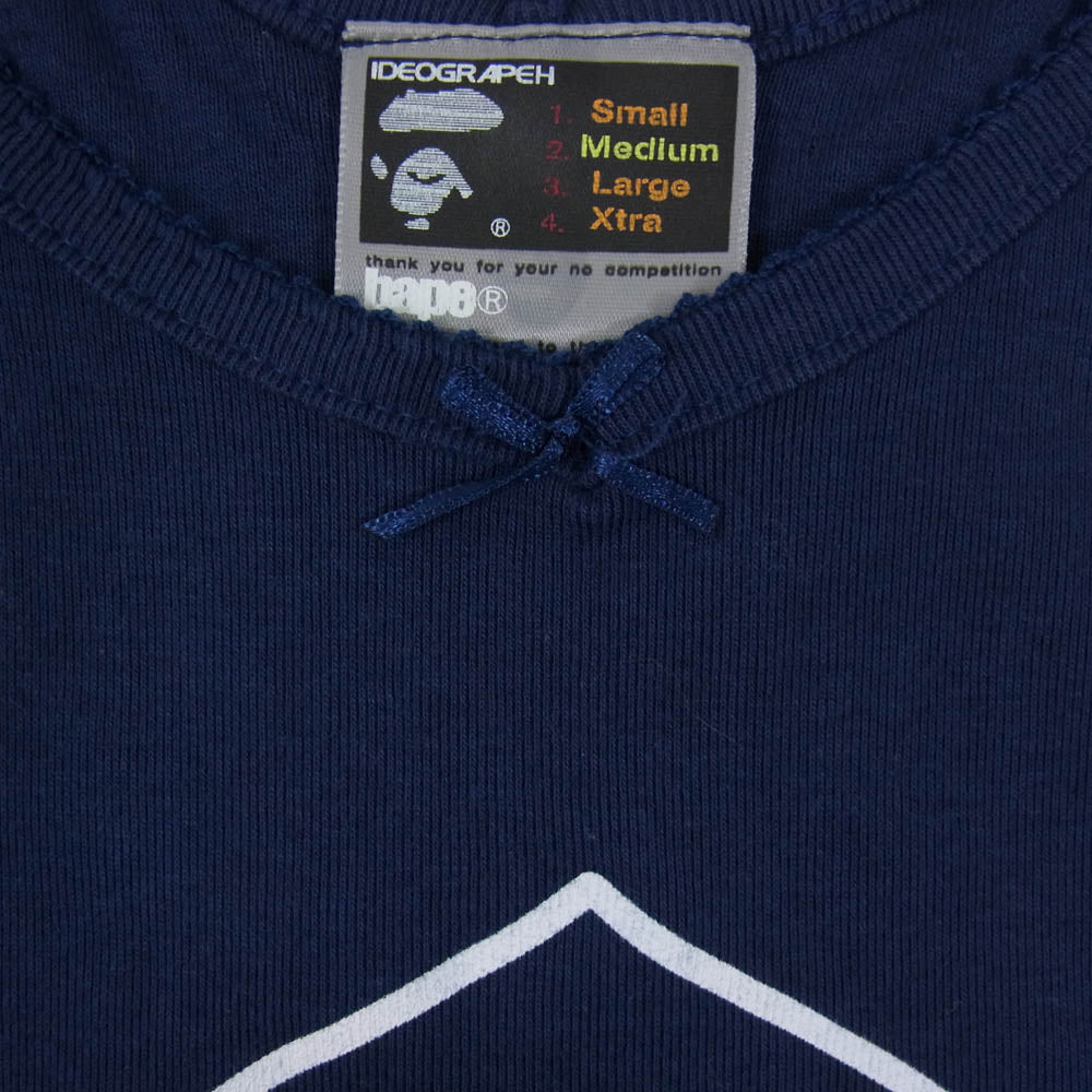 A BATHING APE アベイシングエイプ MILO マイロ プリント 半袖 Tシャツ ネイビー系 M【中古】