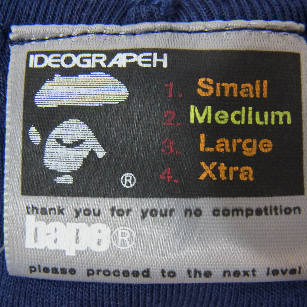 A BATHING APE アベイシングエイプ MILO マイロ プリント 半袖 Tシャツ ネイビー系 M【中古】