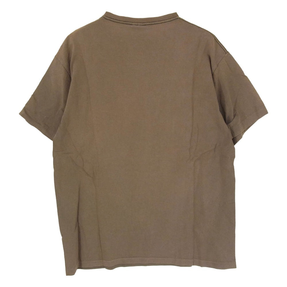 STUSSY ステューシー 90s OLD オールド USA製 紺タグ N.Y.L.T.L.A クルーネック 半袖 Tシャツ ブラウン系 L【中古】