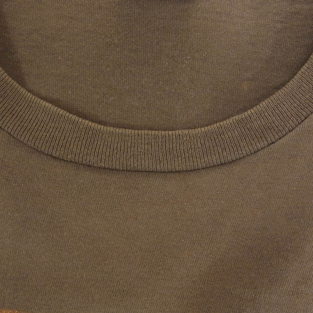 STUSSY ステューシー 90s OLD オールド USA製 紺タグ N.Y.L.T.L.A クルーネック 半袖 Tシャツ ブラウン系 L【中古】