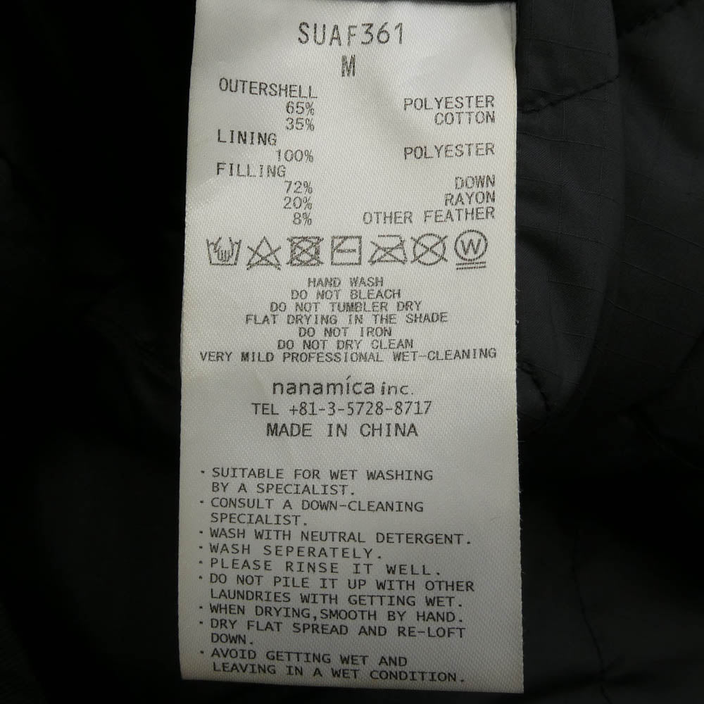 nanamica ナナミカ 24AW SUAF361 Reversible Down Cardigan リバーシブル ダウン カーディガン ブラック系 M【中古】