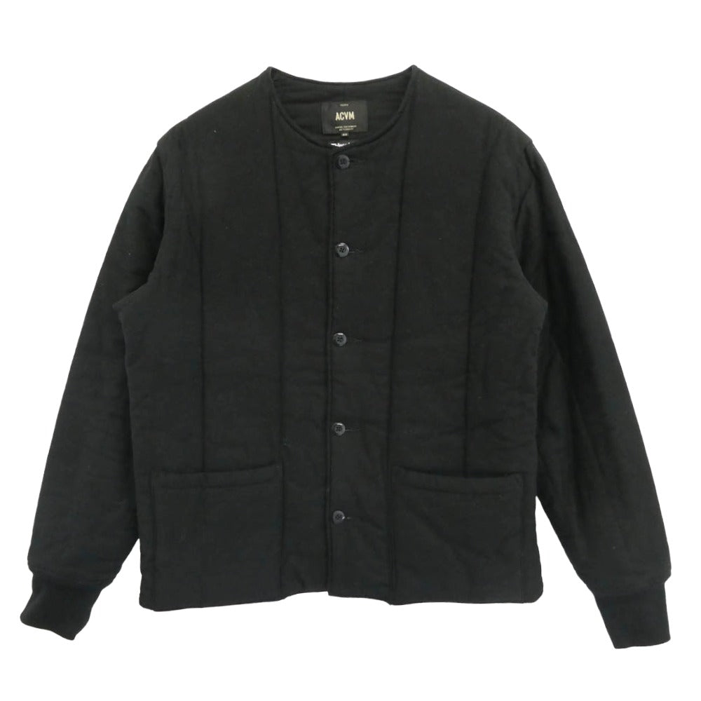 ADDICT CLOTHES アディクトクローズ ACV-QLT02LM ACVM MOLESKIN ARMY QUILTED JACKET シンサレート ノーカラージャケット ブラック系 44【中古】