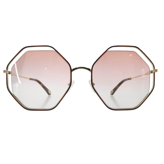 Chloe クロエ CE132S Sunglasses Havana グラデーションカラー ハバナ サングラス ブラウン系 フレーム：ゴールド系、ブラウン系　 58□20-140【美品】【中古】
