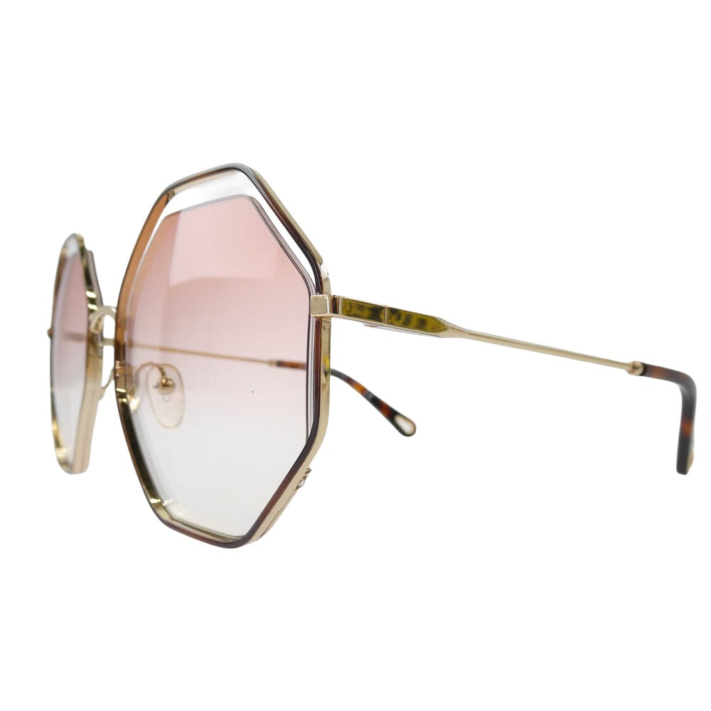 Chloe クロエ CE132S Sunglasses Havana グラデーションカラー ハバナ サングラス ブラウン系 フレーム：ゴールド系、ブラウン系　 58□20-140【美品】【中古】
