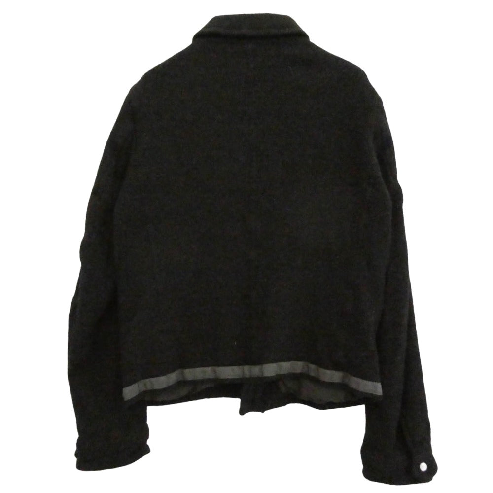 kolor カラー 18AW 18WCM-G14162S ウール パッチワークブルゾン ニット ジャケット ブラック系 1【中古】 kolor カラー 18AW 18WCM-G14162S ウール パッチワークブルゾン ニット