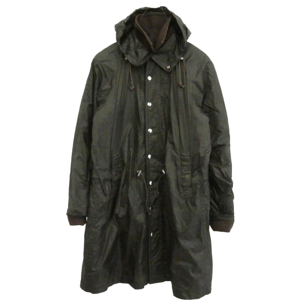 Sacai サカイ 15-00851M リバーシブル ウール ドッキング ナイロンコート ステンカラーコート マルチカラー系 カーキ系 1【中古】