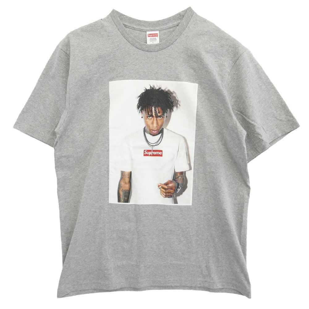 Supreme シュプリーム 23AW NBA Young Boy Tee ヤングボーイ フォトプリント クルーネック 半袖 Tシャツ グレー系 L【極上美品】【中古】
