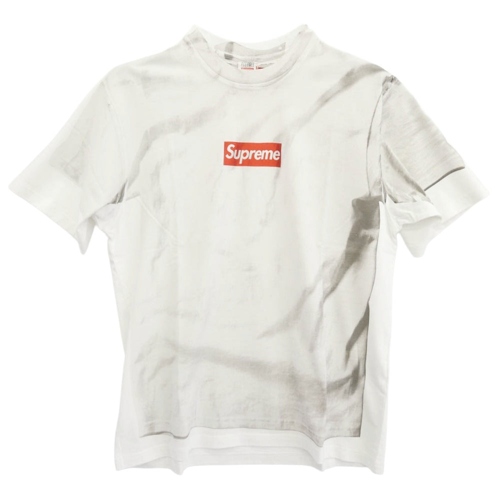 Supreme シュプリーム 24SS ×MM6 Maison Margiela Box Logo Tee エムエムシックス メゾンマルジェラ ボックス ロゴ プリント 半袖 Tシャツ ホワイト系 M【極上美品】【中古】