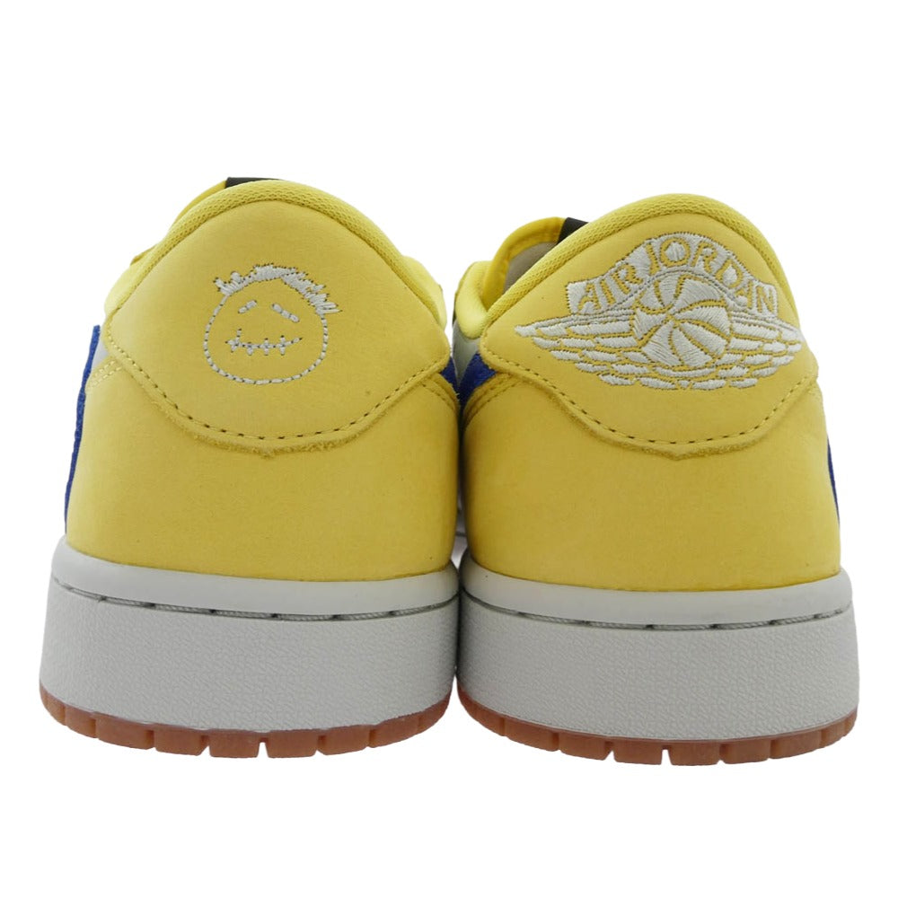 NIKE ナイキ DZ4137-700 フェイクバスターズ鑑定済 TRAVIS SCOTT トラビス・スコット WMNS AIR JORDAN 1 LOW OG SP エア ジョーダン 1 ロー スニーカー イエロー系 27.5cm【美品】【中古】