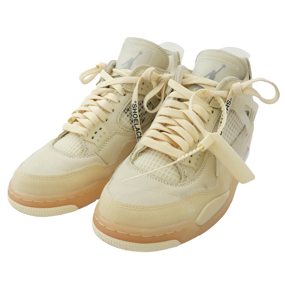 NIKE ナイキ CV9388-100 フェイクバスターズ鑑定済 OFF-WHITE WMNS AIR JORDAN 4 SP SAIL オフホワイト ウィメンズ エアジョーダン4 SP ハイカットスニーカー オフホワイト系 27cm【中古】