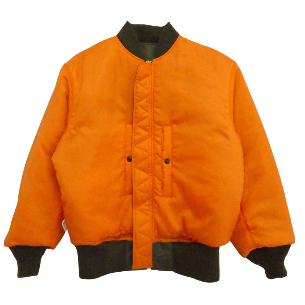 WACKO MARIA ワコマリア 23AW MA-1 FLIGHT JACKET TYPE-3 ロゴ刺繍 フライト ジャケット ボンバー ジップアップ ミリタリー ブルゾン アウター カーキ系 S【中古】