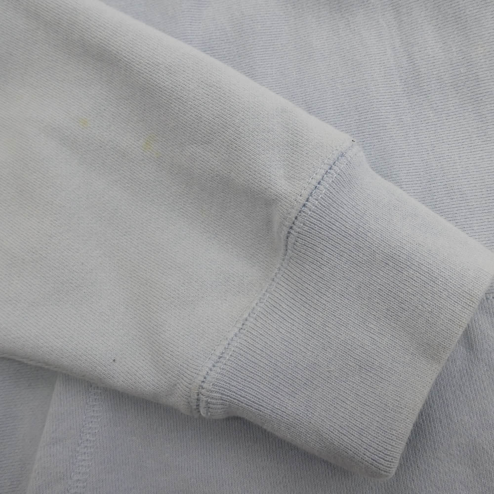 HUF ハフ ハーフジップ ロゴ スウェット パーカー ライトブルー系 XL【中古】