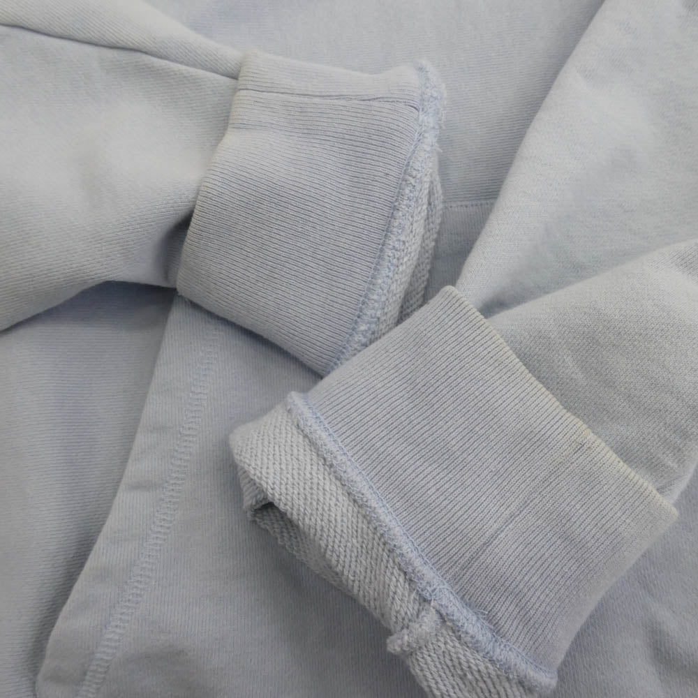 HUF ハフ ハーフジップ ロゴ スウェット パーカー ライトブルー系 XL【中古】