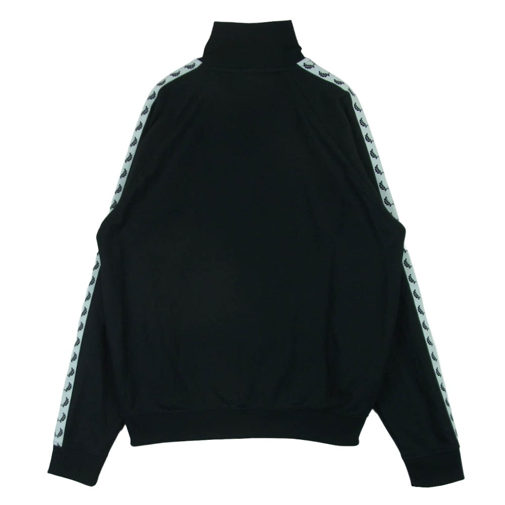 FRED PERRY フレッドペリー LAUREL TAPED TRACK JACKET トラック ジャケット ポルトガル製 ブラック系 L【中古】